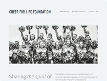 Tablet Screenshot of cheerforlife.org
